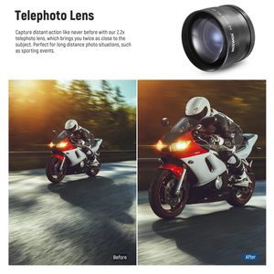 ชุดเลนส์และฟิลเตอร์ Neewer 58 มม. เลนส์มุมกว้าง 2.2x เลนส์เทเลโฟโต้ เลนส์มาโคร/nd/uv/cpl/fld ฟิลเตอร์เลนส์กล้องสำหรับ Aps-c - Product Image 3