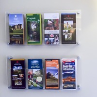 Support mural fixe personnalisé pour brochures en acrylique, support pour prospectus, catalogues, brochures, affichage promotionnel de la littérature