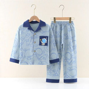 Conjunto de <span class=keywords><strong>Pijama</strong></span> 100% Algodón para Niños y Niñas, Diseño de Dibujos Animados para las Cuatro Estaciones, Manga Larga, Transpirable, Suave y Lavable - Product Image 6