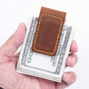 Vintage Leather Money Slim Portable Cash Clip Multifunctional Foldable Magnetic <b>Bookmark</b> - Product Image 3