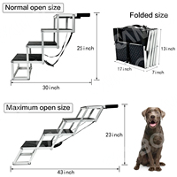 Escaliers pliables pour chien CanboPet pour voiture, marches en aluminium pour SUV, camping-car, pick-up, vente en gros sur mesure en usine