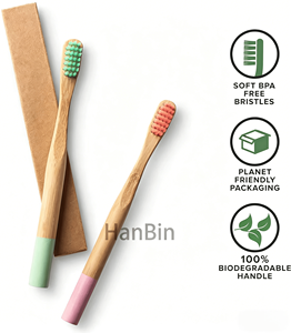 Custom Logo Kids Bamboo <strong>Toothbrushes</strong> Natural Soft Bristles Durable Charcoal <strong>Wooden</strong> Brushes Compostable Design for Children - Product Image 6