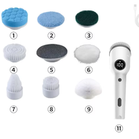 Brosse de nettoyage électrique réglable longue main étanche sans fil baignoire douche épurateur en plastique cuisine toilette nettoyant puissance