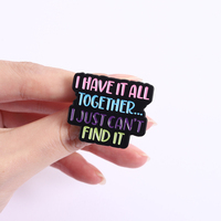 Spilla Smaltata 'Forgetful Can't Find Quotes', 'I Have It All Together But I Just Can't Find' - Distintivo da Bavero, Gioielli Regalo