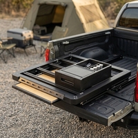 Plateforme de toit en alliage d'aluminium noir, étanche et verrouillable, panier de chargement pour 4x4, pick-up, camping, tente d'été, camion