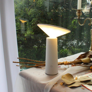 Nordic Minimalist Ambient Lamp Led Warm White Touch <b>Control</b> <b>USB</b> Rechargeable Round Shape For Home Night Light - Product Image 5