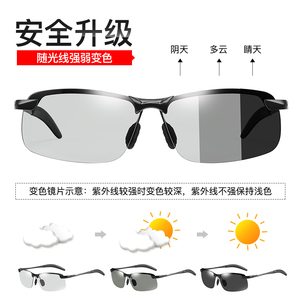 แว่นกันแดดโพลาไรซ์สำหรับกลางคืนสำหรับผู้ชายทรงสี่เหลี่ยมขอบเต็ม UV400 แว่นตาขับรถสไตล์นักบินสำหรับผู้ใหญ่ - Product Image 4
