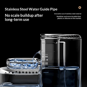 <span class=keywords><strong>Fontaine</strong></span> à <span class=keywords><strong>eau</strong></span> automatique pour animaux de compagnie, sans fil, rechargeable, en acier inoxydable, avec télécommande, pour chiens et chats d'intérieur. - Product Image 2