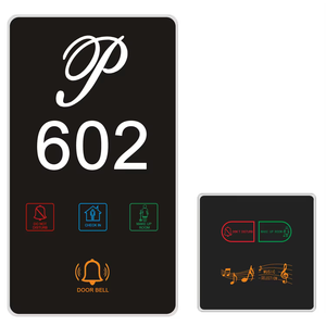 NUEVO 2026 DSYMBOL Placas de Puerta para Hotel con Contacto Seco para Estado de Habitación (DND, MUR) <span class=keywords><strong>y</strong></span> Timbre, para Uso Exterior e Interior, con Sistema Completo - Product Image 1
