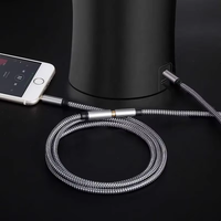Hochwertiges Nylon geflochtenes vergoldetes Kupfer 3,5mm Stecker auf 3,5mm Buchse Metall gehäuse Stereo-Audio-Verlängerung kabel