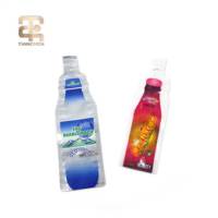 Sachet thermoscellable personnalisé en forme de fruit pour jus et eau minérale, imprimé en héliogravure, sachet stand-up résistant à l'humidité pour emballage alimentaire