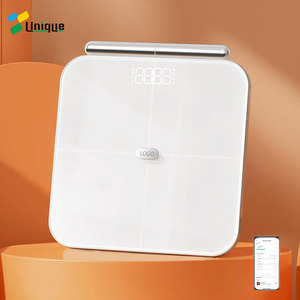 Báscula de Baño Inteligente Inalámbrica con 8 Electrodos, Medición para Adultos, Analizador de Composición Corporal, Pantalla LCD Digital, IMC, Fabricada en Vidrio - Product Image 1