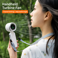 Nuevo Ventilador Turbo Plegable de Mano con Carga USB, Pantalla Digital y Servicio Personalizado para Uso en Exteriores