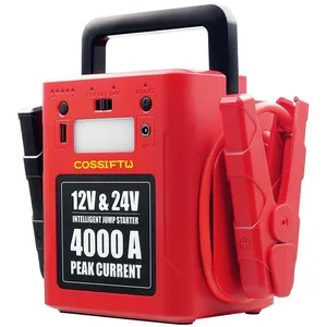 Intelligente per il servizio stradale 12V/24V Jump starter truck heavy booster jumpstarter per avviamento a batteria per impieghi gravosi 4000A