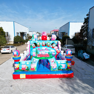Château gonflable personnalisé <span class=keywords><strong>sur</strong></span> le thème des petits cochons, avec toboggan, respectueux de l'environnement, <span class=keywords><strong>pour</strong></span> les fêtes d'enfants dans le jardin – Fournisseur direct usine - Product Image 6