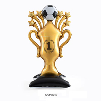 CYmylar 4D Debout Air Football Ballons Football Trophée Feuille Mylar Ballons pour Garçons Football Thème Fête Décor