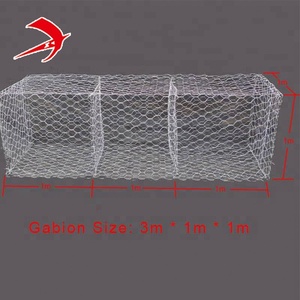 Contrôle de l'érosion, panier gabion hexagonal en treillis galvanisé <span class=keywords><strong>Jordan</strong></span>, tissé, pliable, découpable, clôtures en paniers gabion, boîtes 3x1x1m, montage facile - Product Image 2