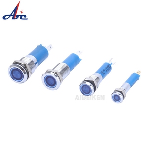 PL-108T 10Mm DC <span class=keywords><strong>12V</strong></span> 24V AC 220V <span class=keywords><strong>Neon</strong></span> Màu Đỏ Đèn Tín Hiệu Xe Cảnh Báo Ánh Sáng Xe Máy Tín Hiệu Pilot Chỉ Số Ánh Sáng Với 200Mm Cáp - Product Image 4