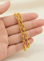 Bracelet tendance multifonctionnel en laiton plaqué or 24 carats, chaîne serpent haute sensibilité, cadeau créatif Z H
