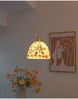 Lámpara Colgante de Mosaico Cuadrado Colorido, Base de Cobre E27, Estilo Bohemio, Hecha a Mano, Vidrio Multicolor, LED