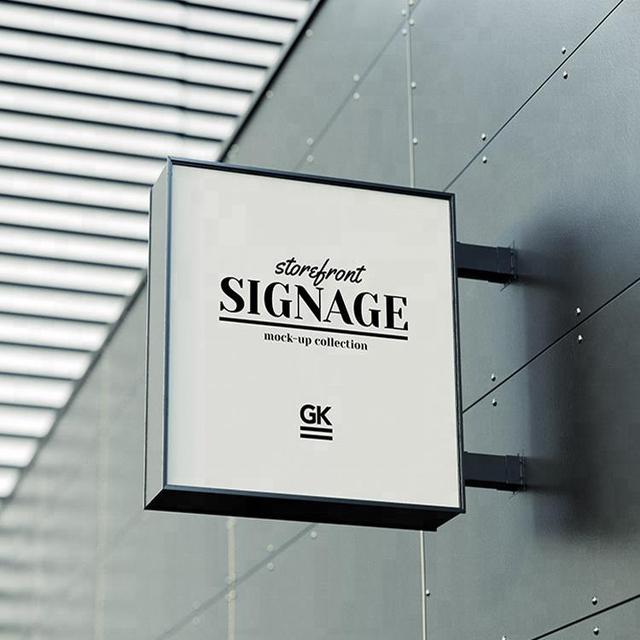 Custom Design High Quality Acrylic Aluminium Frame LED Outdoor Decorative Advertising Single Double Sided Square Luminous Box