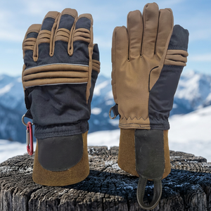 JNA GROUP Leather Safety <b>Gloves</b> Safety Cuff <b>Knit</b> Wrist Smooth Fingers Anti-Slip Abrasion Resistant Fire Fighting Heat Resistant - Product Image 2