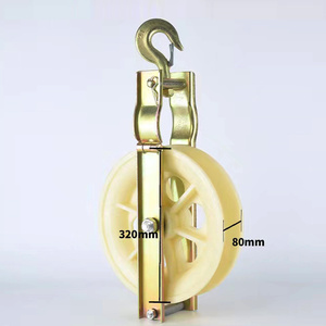 Poulie électrique à double usage suspendue au siège, poulie de pose de câbles, poulie de type suspendu en nylon, crochet de câble de soutien vers le haut - Product Image 4