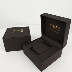 Rectangle <b>Watch</b> Box Leatherette <b>Case</b> with Faux Leather Interior Dustproof Storage for Men's <b>Watches</b> - Product Image 4