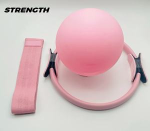 Kit de Fitness con Pelota de Yoga y Anillo de Pilates, Banda de Resistencia de Silicona para Ejercicios de Estiramiento y Pesas para Tobillos - Product Image 3