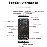Carte son portable K9, changeur de voix avec interface USB, 2 canaux, 11 modes spéciaux pour l'enregistrement mobile et la diffusion en direct