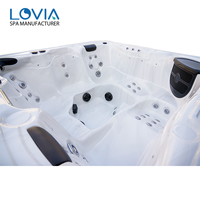 LOVIA Best Seller Balboa Hot Tub Spa Bathtub Jaccuzi Da Interno Whirlpool Spa Luxury 5 Person Hot Tub with Light for Outdoor