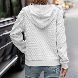 Sudaderas con Capucha de Algodón para Mujer, de Alta Calidad, al por Mayor, con Cierre Completo, Tejido de Punto, Bordado 3D, Gruesas, Holgadas y Extra Grandes - Product Image 4