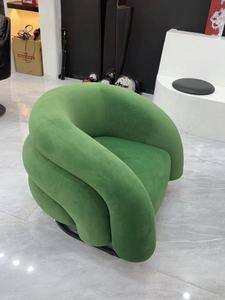 Ghế sofa đơn phong cách đơn giản, cá tính, thư giãn, nhẹ nhàng sang trọng, chất liệu nhung, dành cho phòng khách - Product Image 6