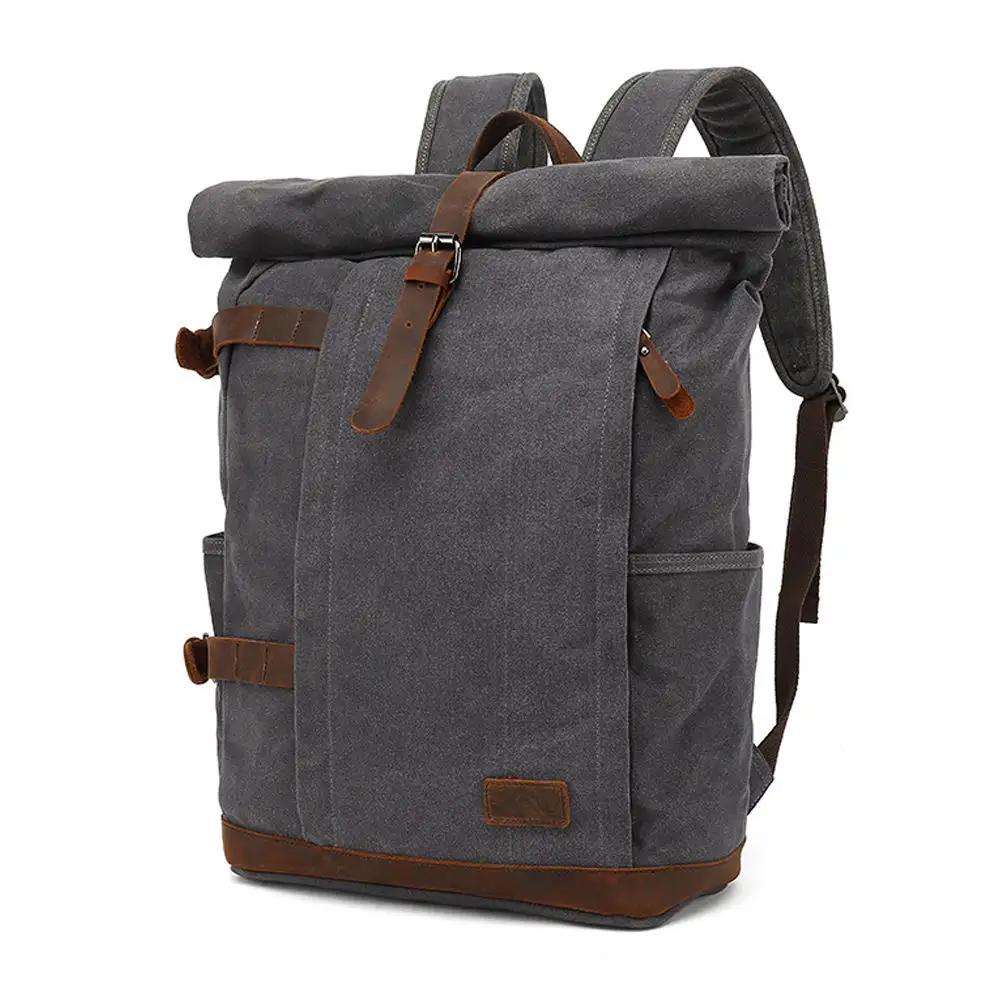 2024 yüksek kaliteli erkek benzersiz tasarım anti-hırsızlık dizüstü sırt çantası tuval öğle çanta ile şık özellikleri