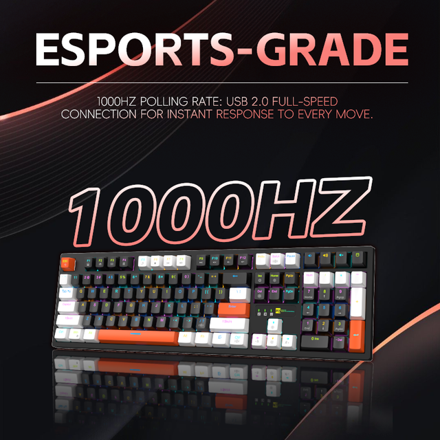 OEM Mechanical Keyboard Full N-Key Rollover Wired Gaming Keyboard Custom RGB Lighting Multi-OS Support for PC Laptop