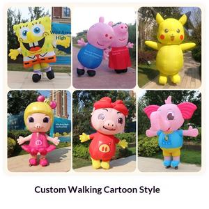 Modèle <span class=keywords><strong>gonflable</strong></span> de personnage de dessin animé ambulant, figurine portée par un humain pour événements d'entreprise et publicité - Product Image 2