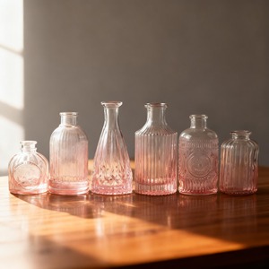 Tavolo centrotavola matrimonio rosa <span class=keywords><strong>vetro</strong></span> Bud <span class=keywords><strong>vasi</strong></span> piccoli <span class=keywords><strong>vasi</strong></span> per <span class=keywords><strong>fiori</strong></span> goffrati fiore trasparente Vintage vaso <span class=keywords><strong>di</strong></span> <span class=keywords><strong>vetro</strong></span> - Product Image 2