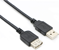 Cable de Extensión USB 2.0 SYONG, USB A Macho a USB A Hembra, AM a AF, Negro (4.92 Pies/1.5M) para PC, Cámara, Unidad Flash