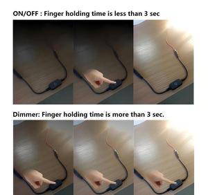 สวิตช์ไฟ LED แบบสัมผัส ขนาด 30 ซม. หัวต่อ DC ตัวเมีย ตัวผู้ สำหรับไฟ LED 5.5*2.1 มม. ใช้กับไฟ LED เทป 12V 24V 5050 3528 - Product Image 6