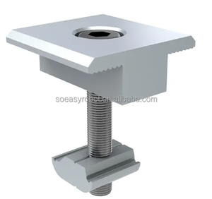 Pince intermédiaire réglable en aluminium pour système de support de panneaux solaires, certifiée TUV, résistance au vent 42 m/s, résistance à la neige 1,4 KN/m - Product Image 2