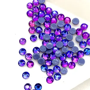 Factory manufacturer direct wholesale crystal SS10 NEW PURPLE VELVET hot fix rhinestone for garments