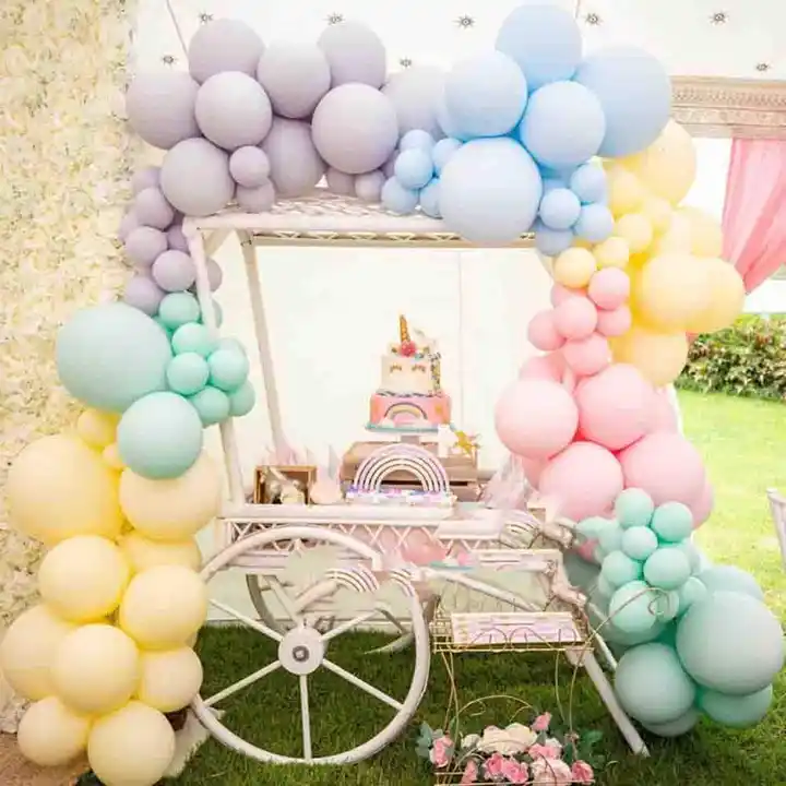 Rainbow Pastel Balloon Garland Arch Kit Unicorn Party Backdrop