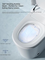 WC intelligent monobloc de luxe Cupc avec bidet intégré, design élégant, chasse d'eau à jet siphonique, sanitaires électroniques