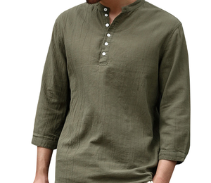 <span class=keywords><strong>Camicia</strong></span> causale in cotone a maniche lunghe a forma regolare da <span class=keywords><strong>uomo</strong></span> - Product Image 1