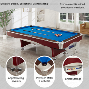 Mesa de billar de torneo de fábrica de 30 años, mesa de billar popular para Snooker para clubes de billar de Filipinas o mesa de billar - Product Image 3