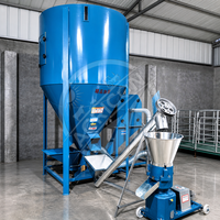Nouvelle machine à mélanger et broyer les aliments pour bétail/volaille/élevage, capacité 250 kg-2000 kg, mélangeur-broyeur double fonction, moteur en cuivre pur 304