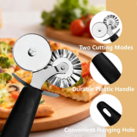 Cutter à pizza en acier inoxydable, ciseaux à roue simple ou double, ensemble d'outils de cuisine multifonctionnels détachables pour la pâte à pizza