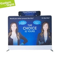 Stand personnalisé double face 8x8 pieds, toile de fond 10 pieds, bannière en tissu simple ou double face