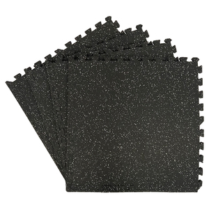 Dalles de <span class=keywords><strong>sol</strong></span> en mousse EVA avec revêtement en <span class=keywords><strong>caoutchouc</strong></span> anti-impact HORIZON Noir, épaisseur 12-20 mm, pour équipement de gym à domicile, <span class=keywords><strong>garage</strong></span> - Product Image 4