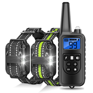 Collar de entrenamiento para perros recargable, resistente al agua, de 800m, para dejar de ladrar, pantalla LCD, Control remoto, Collar de plástico para perros - Product Image 1